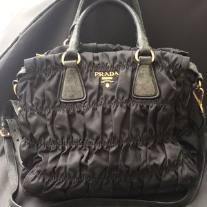 PRADA Tessuto Gaufre Nylon Satchel tote